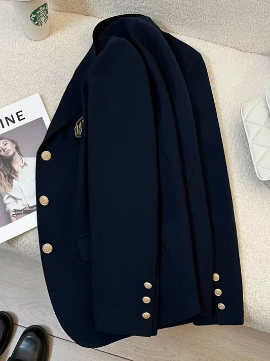 Spring Autumn Elegant Women's Blazer Korean Fashion Women Jacket Vintage Luxury Female Coats Splice Office Fashion Lady Clothing
