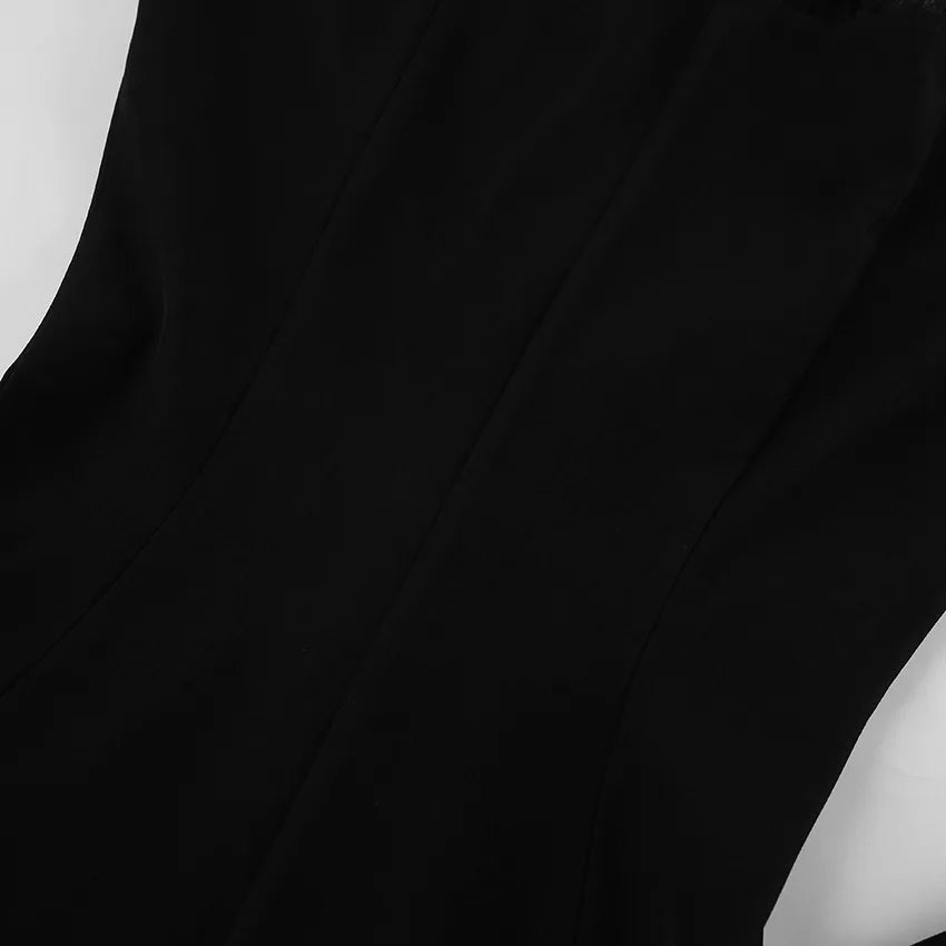 Elegant Black Lace Splice Long Sleeve Women's  Commute Style Fashion Design Polyester Fabric Business Casual Coat