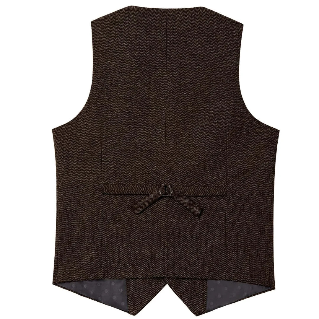 Men's Formal Vest Single Breasted Waistcoat for Wedding and Business