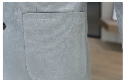 Blazer's New Men's Fashion Outdoor Travel Camping Youth Wedding Hosting Campus Slimming Casual Solid Color Korean Version Blazer