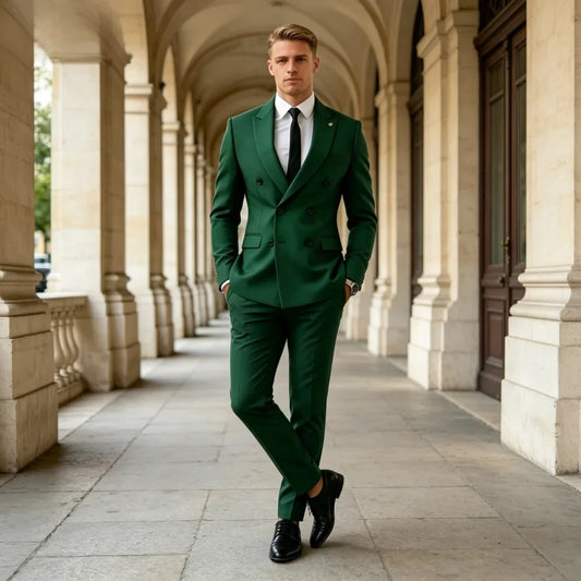Costumes deux-pièces homme slim-fit de haute qualité pour mariage, tenue décontractée chic, bureau, grandes tailles disponibles