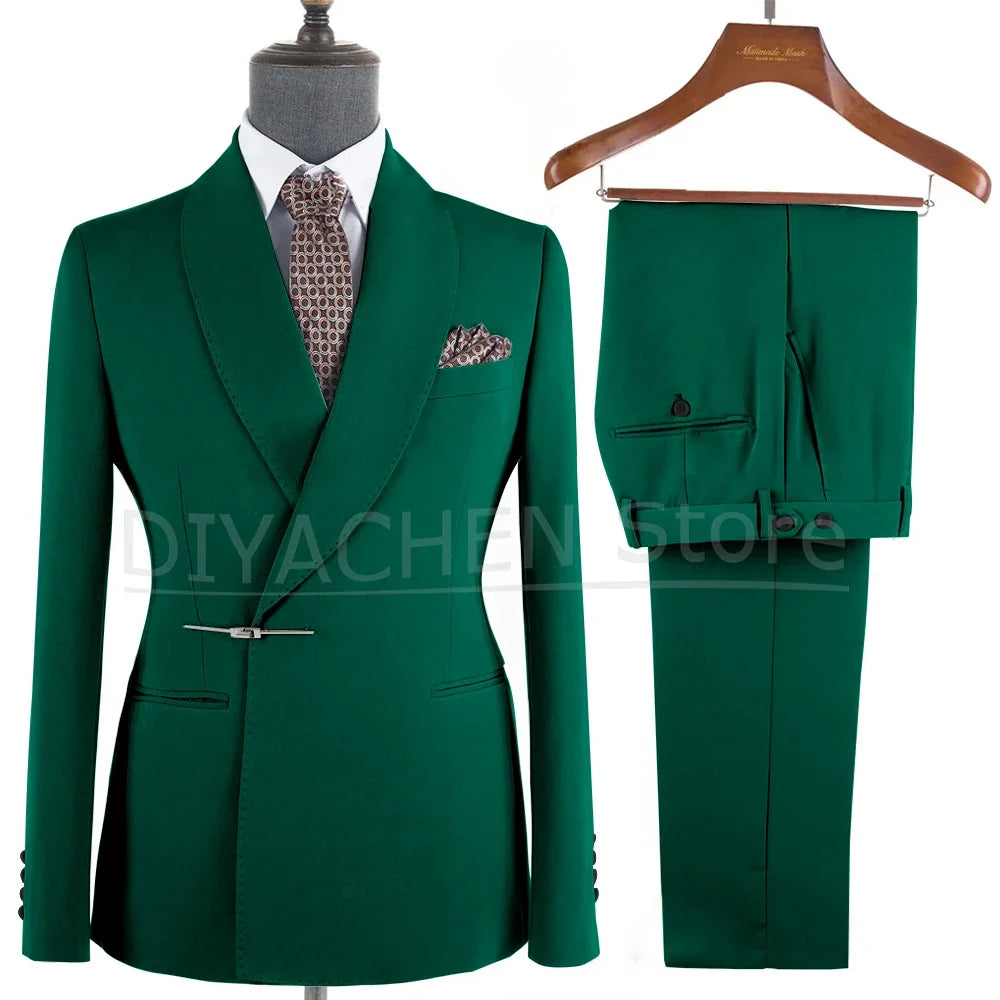 Ternos Masculino – Smoking Masculin à Revers Métalliques, Tissu Formel, Cigar Masculino