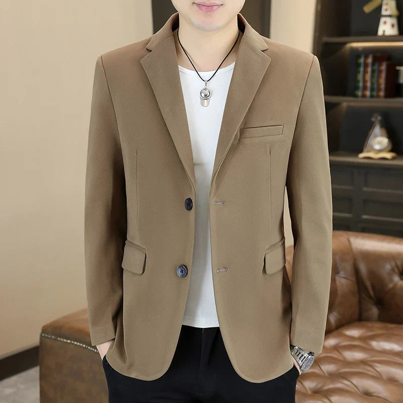 Blazer's New Men's Business Gentleman Korean-style Wedding Fashion Trendy Slimming Versatile High-end Casual Accessory Blazer