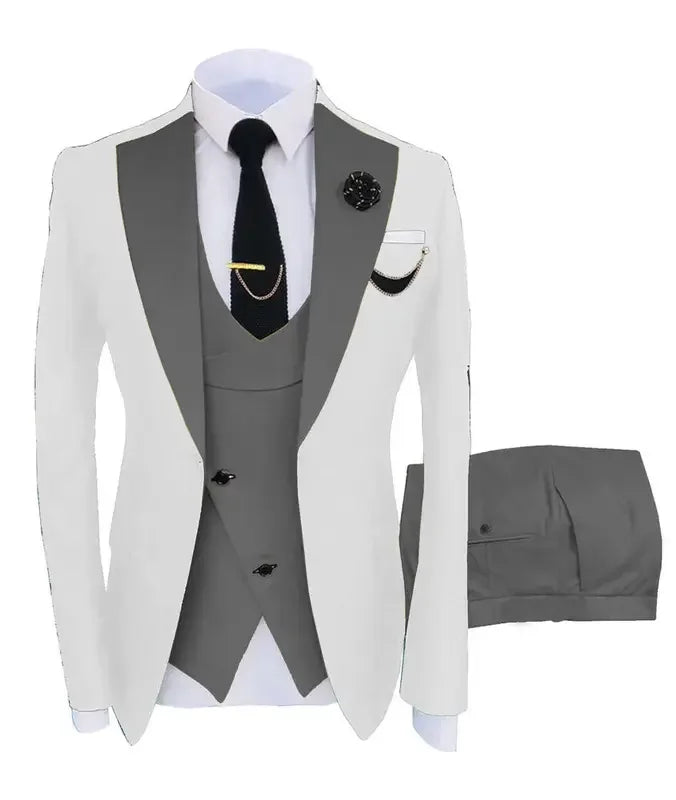 3 Pièces Manteau Homme Affaires Formel Slim Fit Costume Pour Homme Ensemble Fête Gilet Pantalon Mariage Blazer Vert Homme Terno Masculino