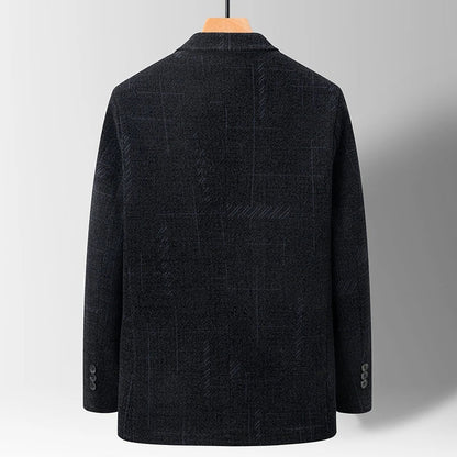 2025 Men's Casual Business Suit Coat with Fur High-Quality Fashionable Stylish Versatile Outerwear for Men