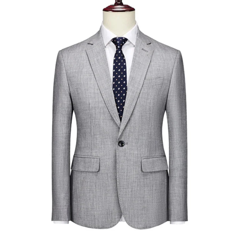 Men's Slim Fit Business Blazer – Single Breasted Formal Suit Jacket for Office & Casual Wear