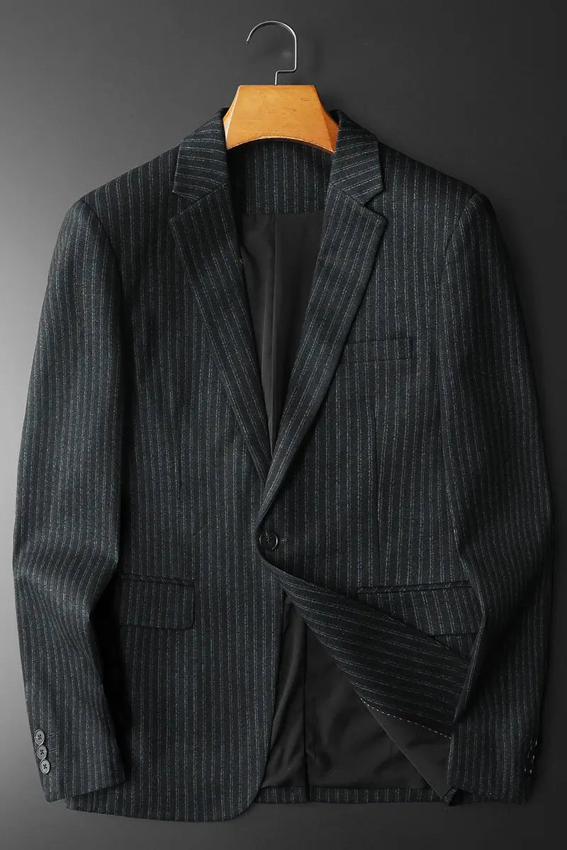 2026 Striped Casual Business Suit Jacket for Men High Quality Slim Fit Office Social Blazers Wedding Host Formal Coats M-4XL
