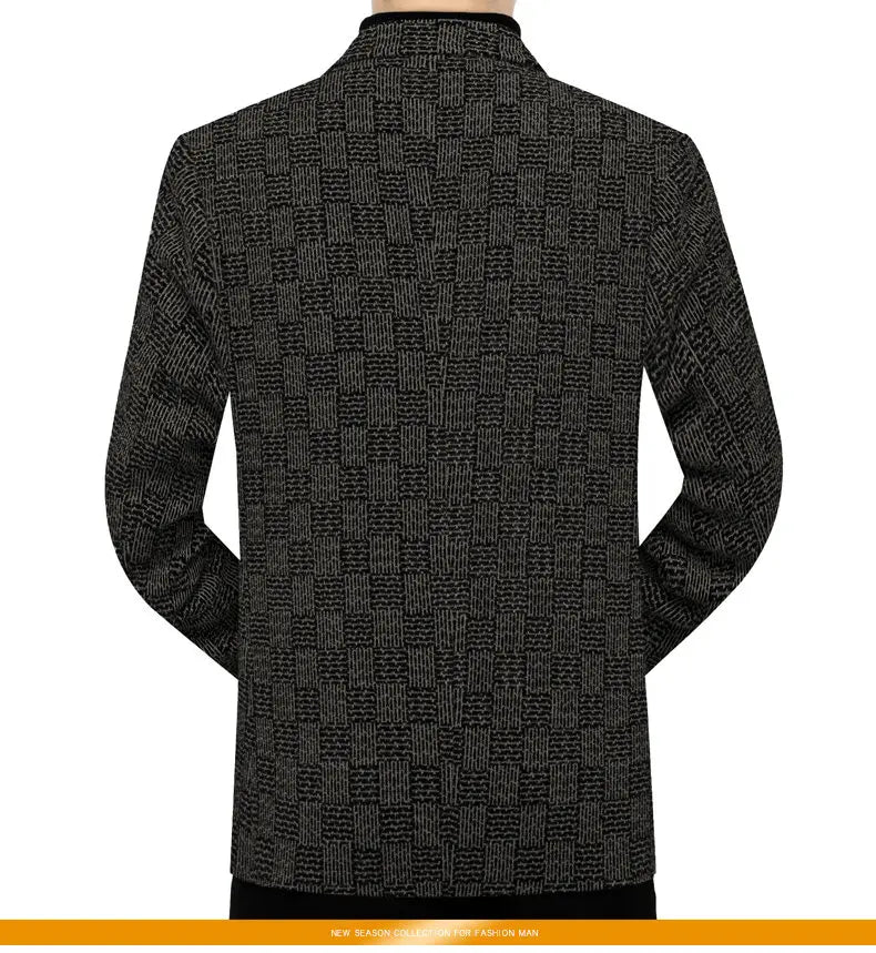 Men's Smart Casual Blazer – Single-Breasted Suit Jacket for Spring & Autumn in Black & Khaki