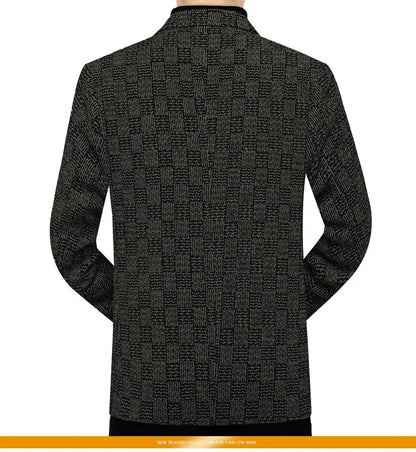Men's Smart Casual Blazer – Single-Breasted Suit Jacket for Spring & Autumn in Black & Khaki