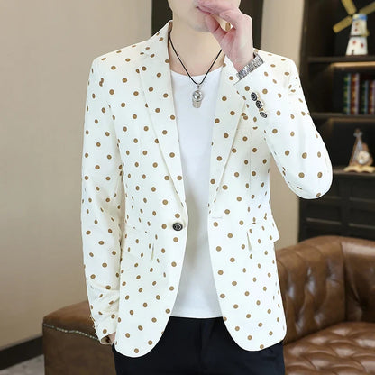 Blazer Men's Fashion Business Gentleman Groom Professional Gentleman Form-fitting Versatile Casual Formal Wear High-end Blazer