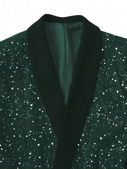 High-quality Fashionable Banquet Party Men's Clothing - European-style Shiny Banquet Stylish Men's Suit Sets