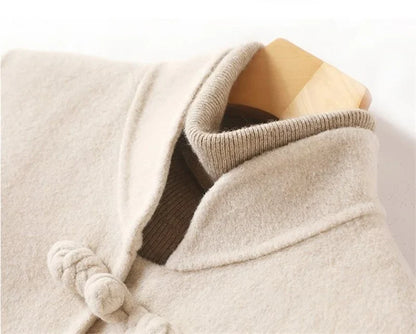 Woolen Vest Women's Standing Neck Button Chinese Style Loose Versatile Thin Wool Vest Outerwear Coat Sleeveless Jacket For Women