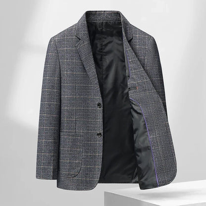 Blazer Autumn and Winter Men's Fashion Business Outdoor Travel Checkered Wedding Youth Slimming Casual High Formal Wear Blazer