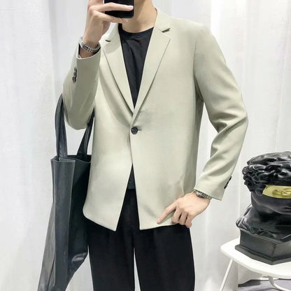 Casual Suit Jacket Early Spring Light Mature Style Men's Korean Trendy Single Blazer Suit Set
