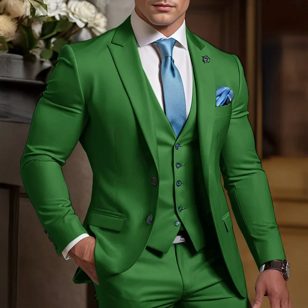Formal Men's Suit 3 Piece Suit Wedding Tuxedo Groom Custom Outfit Party Elegant Suit for Best Man XS-5XL
