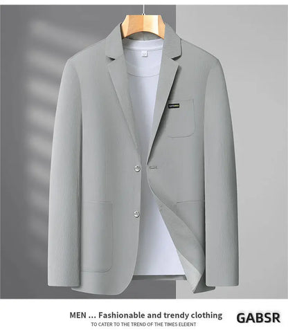 Blazer Men's Fashion Business Outdoor Travel Youth Campus Wedding Versatile Host Shaping Casual Korean Style Thin Style Blazer