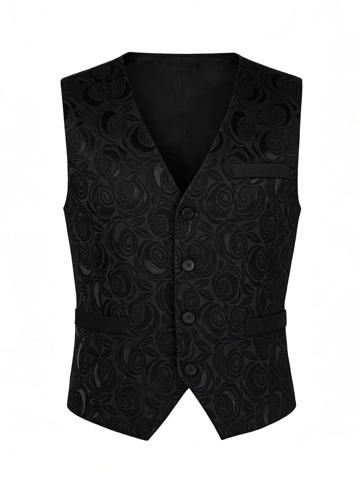 New Gentleman Men's 3‑Piece Jacquard Suit Set Blazer Vest Pants  Formal Outfit Tuxedo For Wedding Banquet Evening Party Occasion