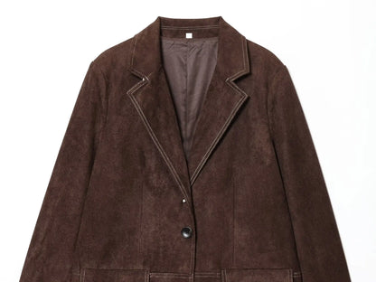 Fashionable Straight Leg Suit Jacket Women's Business Casual Long Sleeve Polyester Coat JNLEAOG Autumn New Arrival