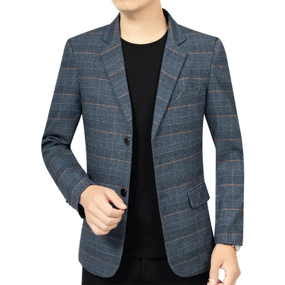 Blazer Men Fashion Premium Business Outdoor Gentleman Striped Stylishly Versatile British Style Casual Host of A Wedding Blazer