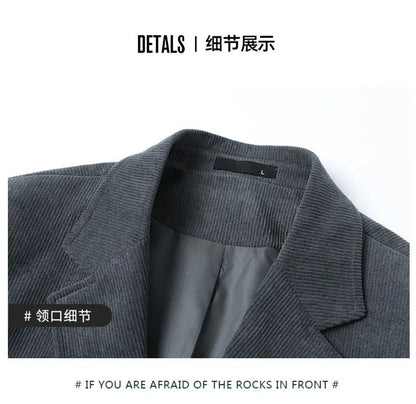 High-quality New Men's Fashionable and Stylish Corduroy Suits for Banquets, Business and Casual Wear, Versatile Suits