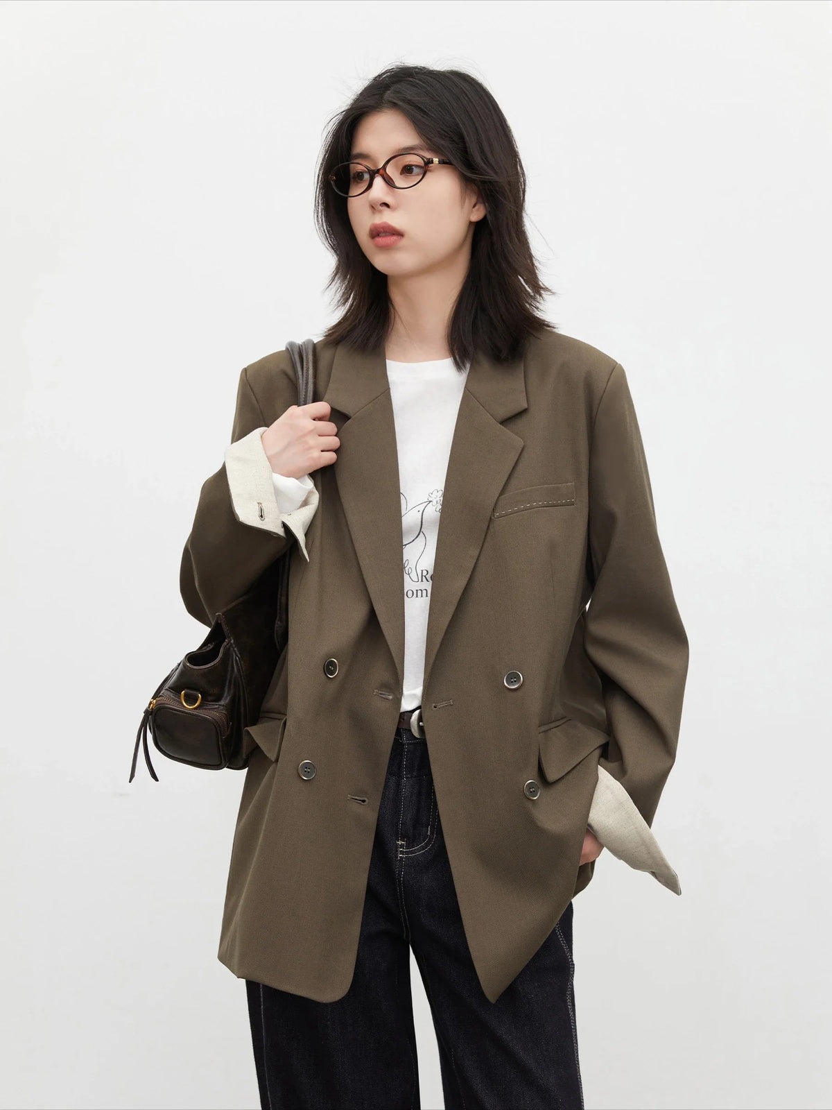 New Women Blazers Coat Loose Casual Plus Size Office Ladies Suit Jacket Spring Autumn 2026 Female Overcoat
