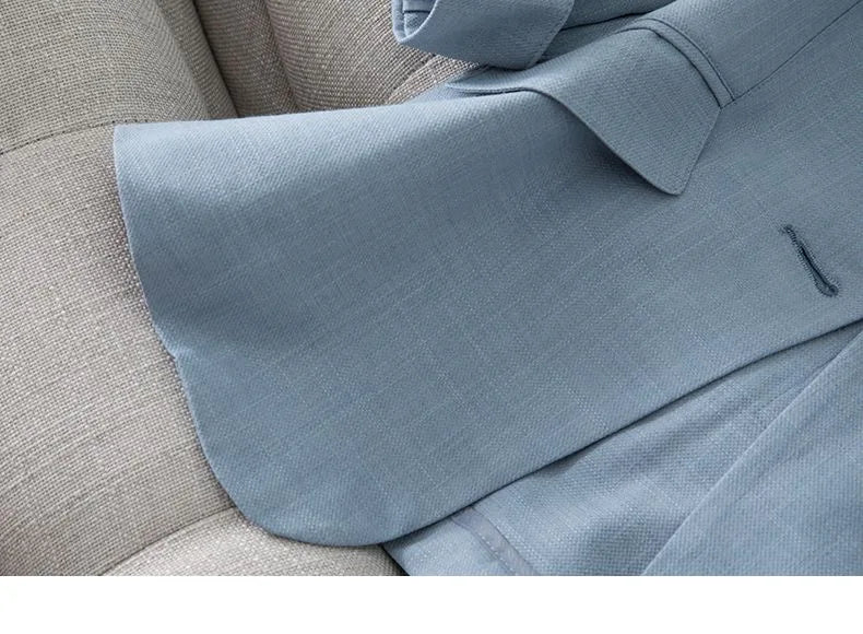 Spring Summer New Style Korean Version Silk Fashion Small Suit Jacket Women Thin Sleeve Seven Button Slim Fit Western Wear
