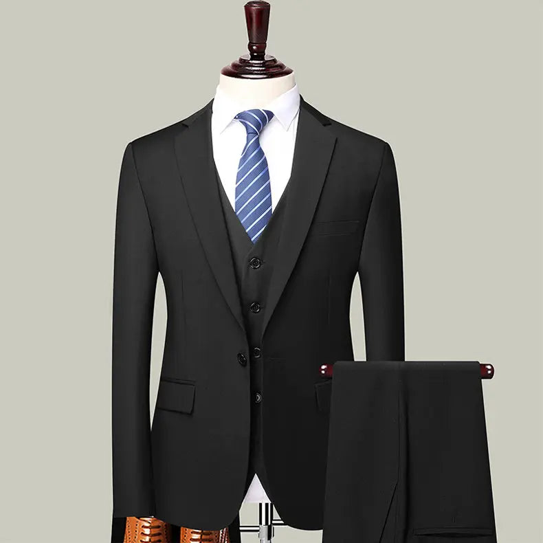 Men's 3-Piece Suit Set Single Breasted Smart Casual Formal Wear for Travel & Business – Available in S to 4XL