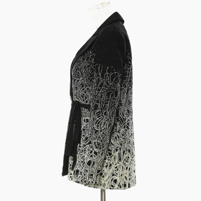 Spring Autumn New Women's Blazer Contrast Color Lace-up Waist Slimming Minimalist Style High-end Casual Chic Jacket HK15340