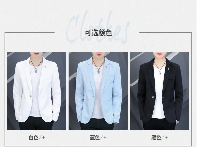 Blazer Men's Fashion Outdoor Travel Gentleman Wedding Slimming Business Versatile Trendy Casual Korean-style Formal Wear Blazer
