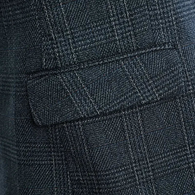 Men's Linen Suit Set Single Breasted Blazer and Pants for Business, Wedding, and Casual Wear