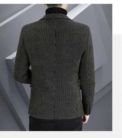 Blazer Autumn and Winter Men Fashionable Outdoor Wedding Slimming Business Casual Korean Version Golden Mink Velvet Girl Blazer