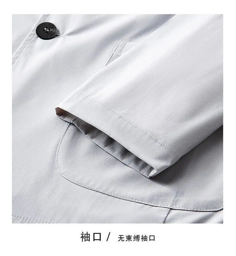 Summer Lightweight Sun Protection Blazer for Men - Stylish, Breathable, Casual, Icy Sensation, Lightweight, Silky Elastic Blazer