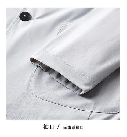 Summer Lightweight Sun Protection Blazer for Men - Stylish, Breathable, Casual, Icy Sensation, Lightweight, Silky Elastic Blazer