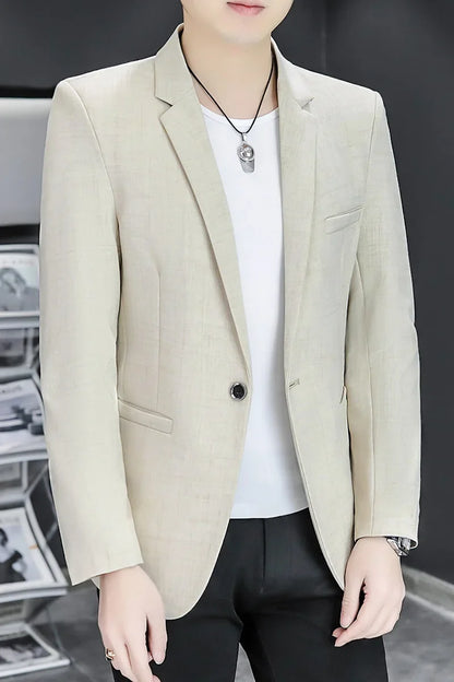 Blazer Men's Fashion Business Gentleman Groom Professional Gentleman Form-fitting Versatile Casual Formal Wear High-end Blazer