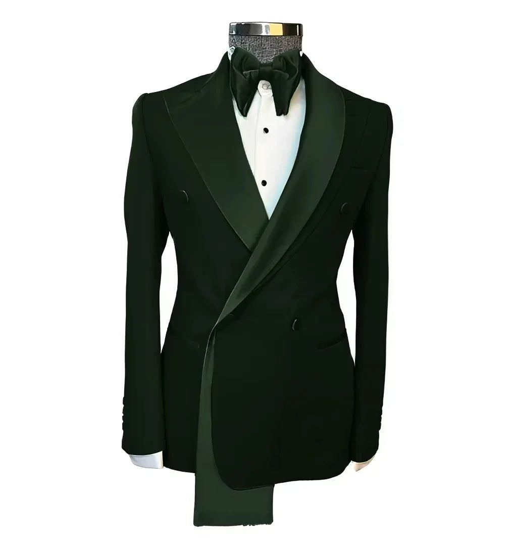 1 Pieces Slim Fit Blazer Wide Shawl Lapel Luxury Men Suit Custom Made Tuxedo Suit For Mens Groom's Wedding