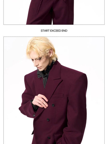 Luxury Social Clothes Men's Fashion Detachable Leather Neck Design Blazer Coat Men's 2025 Double Breasted Jacket JY4350