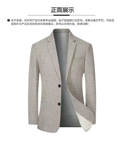 Spring And Autumn Style Casual New Blazer Middle Aged Men Shopping Daily Suit Jackets Comfortable Fashion Outerwear