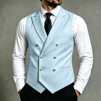 Men's Double Breasted Vest for Wedding & Formal Occasions