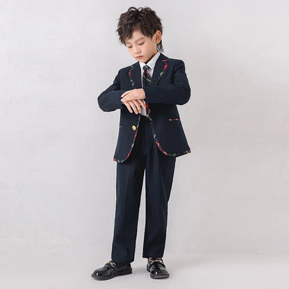 Boys Girls England Style School Uniforms Costume Children's Day Twins Suit Kids Photograph Dress Child Graduation Ceremony Set
