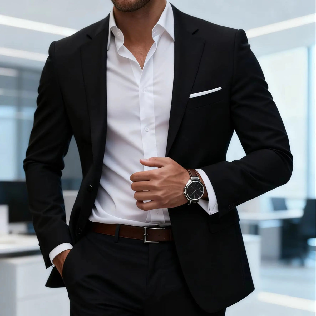 Men's Burgundy 2-Piece Suit Set (Blazer + Trousers Only, No Vest Included),Slim Fit Formal Business Wedding Party Jacket & Pants