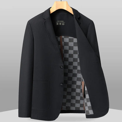 Seamless Adhesive Thin Style Blazer Fashionable Outdoor Travel, Camping, Wedding, Men's Slim-fit Casual Wear, Breathable Blazer