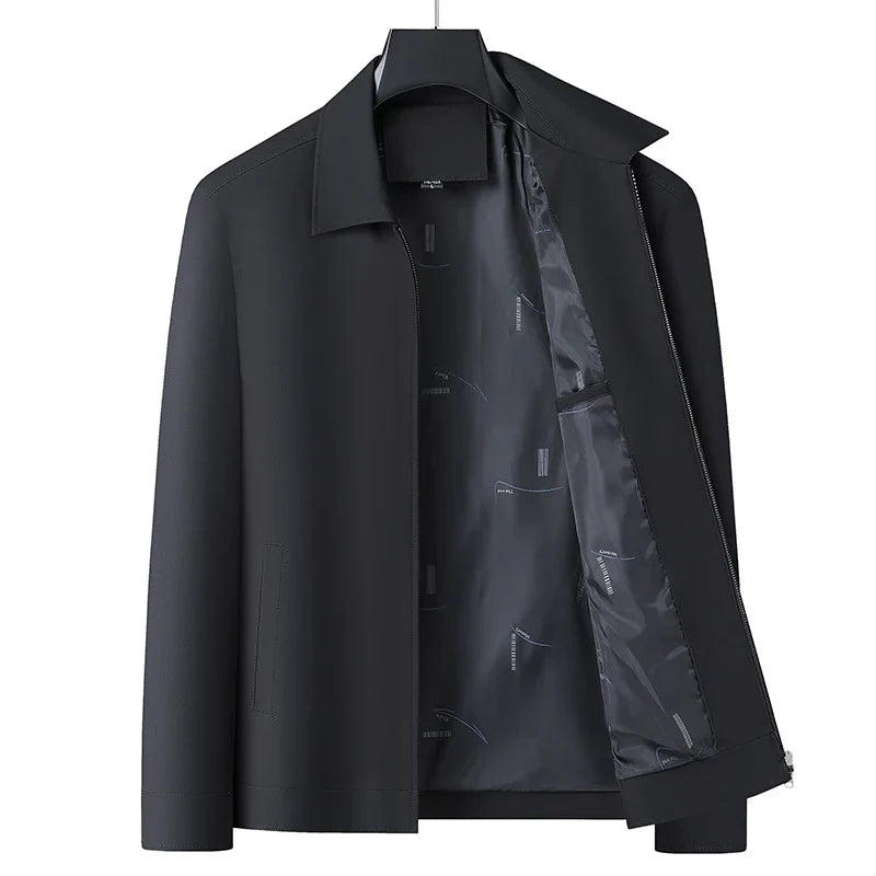 New Spring and Autumn Men's Fashionable Gentleman Business Camping Outdoor Travel Casual Dad's Suit Executive Lapel Jacket