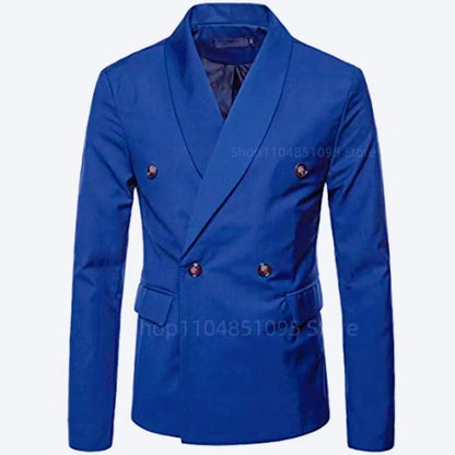 Wedding Men's Tuxedo Jacket Office Business Groom Wear Formal Male Party Blazer Double Breasted Shawl Lapel XS-6XL One Coat
