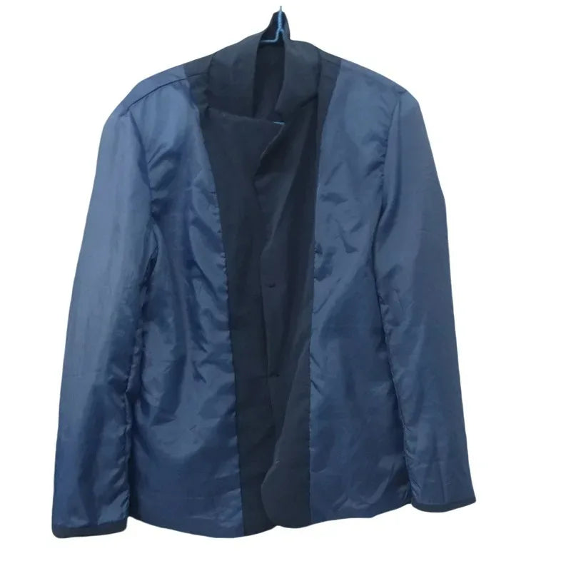 KIDWHXR Men Suit Coat Simple Solid Long Sleeve Male Blazer Turn Down Collar Casual Comfortable Business Casual Man Outerwear