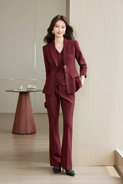 Fashionable Business Women's Outfit High-Quality Two-Piece Set Pants + Suit Jacket Unique Elegance New 2026 Collection