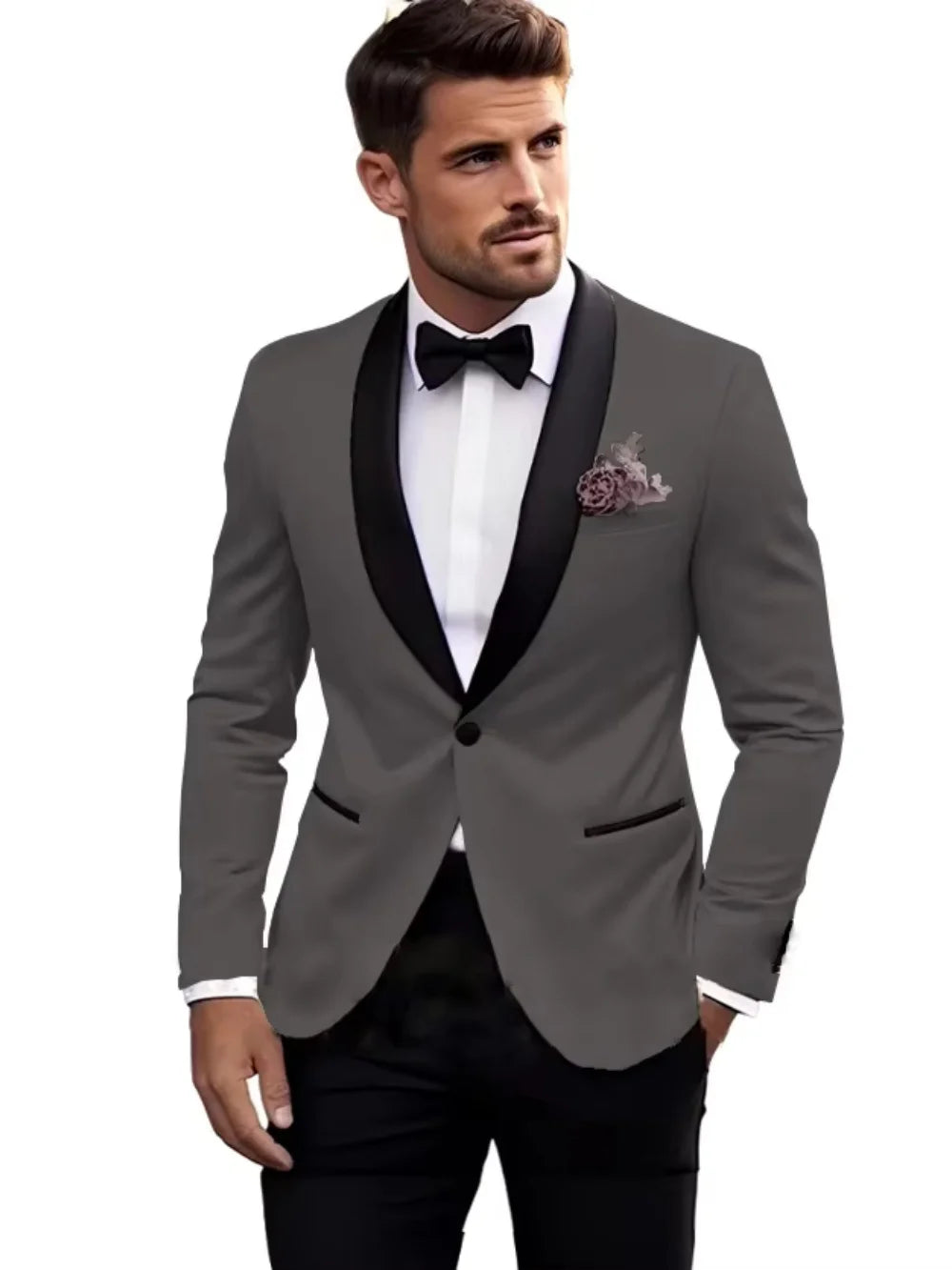 Premium Handsome Men's Suits 2 Pieces Jacket Pants Wedding Groom Sets Classy High Quality Suit Set For Man Business Outfit