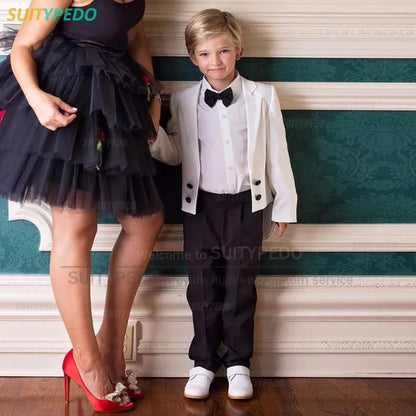 Formal Boys Suit Notch Lapel Kids Costume Gentlemen Prom Tuxedos Wedding Party Children Custom Blazer Pants 2 Pieces Outfit