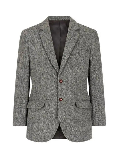 Casual Business Men Suits Blazer Slim Fit Tweed Herringbone Groom Suits Jacket For Wedding Single Breasted Jacket Tops One Coat