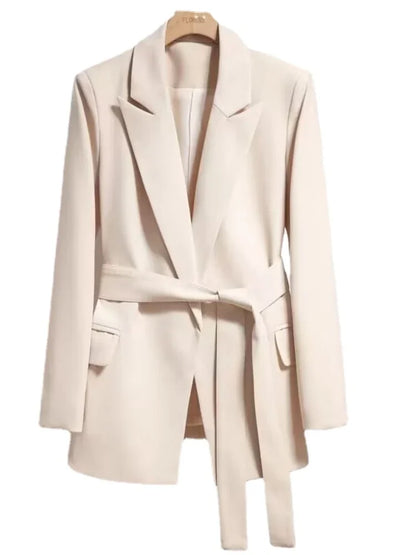 Women's Long Sleeved Lace-Up Blazer Loose Casual Top Korean Fashion Office Blazer Spring Autumn New