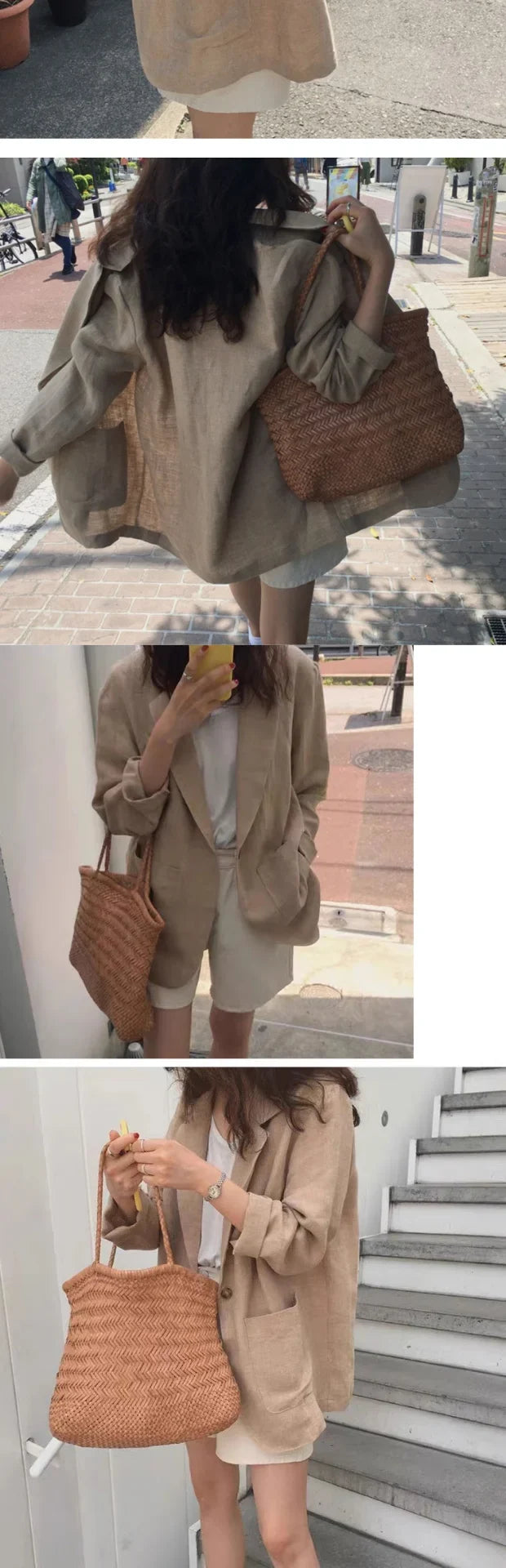 Loose Fit Summer New Style Women's  Jacket Cotton Linen Thin Material Large Size Street Style Small West Coat High End ...